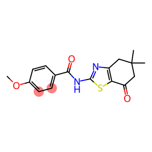 N-(5,5-dimethyl-7-oxo-4,5,6,7-tetrahydro-1,3-benzothiazol-2-yl)-4-methoxybenzenecarboxamide