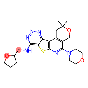 N-[2,2-dimethyl-5-(4-morpholinyl)-1,4-dihydro-2H-pyrano[4'',3'':4',5']pyrido[3',2':4,5]thieno[3,2-d][1,2,3]triazin-8-yl]-N-(tetrahydro-2-furanylmethyl)amine