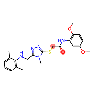 N-(2,5-dimethoxyphenyl)-2-({5-[(2,6-dimethylanilino)methyl]-4-methyl-4H-1,2,4-triazol-3-yl}sulfanyl)acetamide