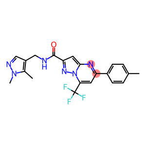 N-[(1,5-dimethyl-1H-pyrazol-4-yl)methyl]-5-(4-methylphenyl)-7-(trifluoromethyl)pyrazolo[1,5-a]pyrimidine-2-carboxamide