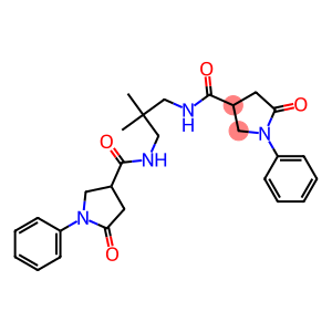 N-(2,2-dimethyl-3-{[(5-oxo-1-phenyl-3-pyrrolidinyl)carbonyl]amino}propyl)-5-oxo-1-phenyl-3-pyrrolidinecarboxamide