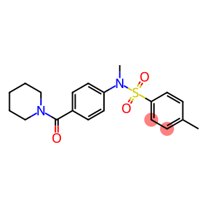 N,4-dimethyl-N-[4-(1-piperidinylcarbonyl)phenyl]benzenesulfonamide