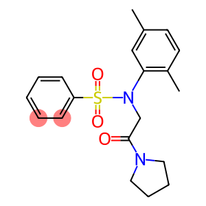 N-(2,5-dimethylphenyl)-N-[2-oxo-2-(1-pyrrolidinyl)ethyl]benzenesulfonamide