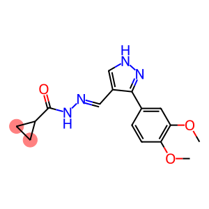 N'-{[3-(3,4-dimethoxyphenyl)-1H-pyrazol-4-yl]methylene}cyclopropanecarbohydrazide