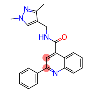 N-[(1,3-dimethyl-1H-pyrazol-4-yl)methyl]-2-phenyl-4-quinolinecarboxamide