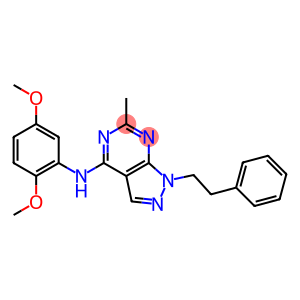 N-(2,5-dimethoxyphenyl)-N-[6-methyl-1-(2-phenylethyl)-1H-pyrazolo[3,4-d]pyrimidin-4-yl]amine