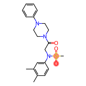 N-(3,4-dimethylphenyl)-N-[2-oxo-2-(4-phenyl-1-piperazinyl)ethyl]methanesulfonamide