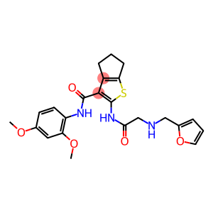 N-(2,4-dimethoxyphenyl)-2-({[(2-furylmethyl)amino]acetyl}amino)-5,6-dihydro-4H-cyclopenta[b]thiophene-3-carboxamide