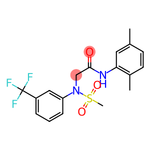N-(2,5-dimethylphenyl)-2-[(methylsulfonyl)-3-(trifluoromethyl)anilino]acetamide