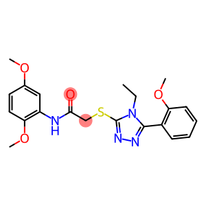 N-(2,5-dimethoxyphenyl)-2-{[4-ethyl-5-(2-methoxyphenyl)-4H-1,2,4-triazol-3-yl]sulfanyl}acetamide