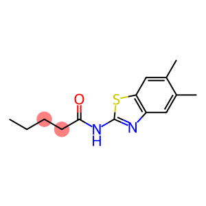 N-(5,6-dimethyl-1,3-benzothiazol-2-yl)pentanamide