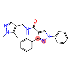 N-[(1,5-dimethyl-1H-pyrazol-4-yl)methyl]-1,3-diphenyl-1H-pyrazole-4-carboxamide