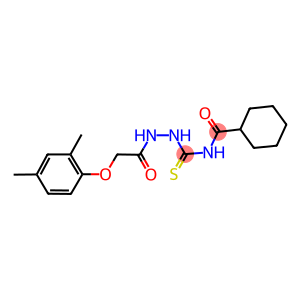 N-({2-[(2,4-dimethylphenoxy)acetyl]hydrazino}carbothioyl)cyclohexanecarboxamide