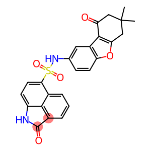 N-(7,7-dimethyl-9-oxo-6,7,8,9-tetrahydrodibenzo[b,d]furan-2-yl)-2-oxo-1,2-dihydrobenzo[cd]indole-6-sulfonamide