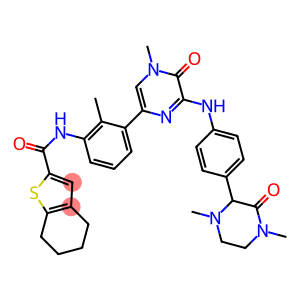 N-(3-(6-((4-(1,4-diMethyl-3-oxopiperazin-2-yl)phenyl)aMiNA)-4-Methyl-5-oxo-4,5-dihydropyrazin-2-yl)-2-Methylphenyl)-4,5,6,7-tetrahydrobenzo[b]thiophene-2-carboxaMide