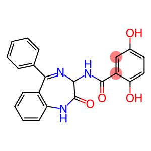 N-[(2,3-Dihydro-2-oxo-5-phenyl-1H-1,4-benzodiazepin)-3-yl]-3,6-dihydroxybenzamide