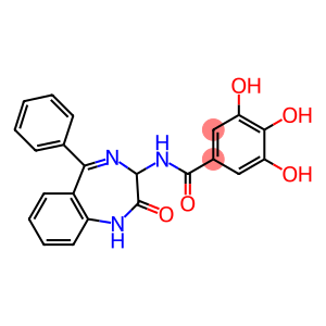 N-[(2,3-Dihydro-2-oxo-5-phenyl-1H-1,4-benzodiazepin)-3-yl]-3,4,5-trihydroxybenzamide