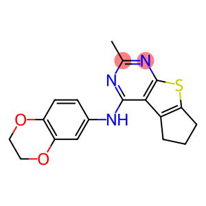 N-(2,3-dihydro-1,4-benzodioxin-6-yl)-N-(2-methyl-6,7-dihydro-5H-cyclopenta[4,5]thieno[2,3-d]pyrimidin-4-yl)amine