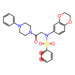 N-(2,3-dihydro-1,4-benzodioxin-6-yl)-N-[2-oxo-2-(4-phenyl-1-piperazinyl)ethyl]benzenesulfonamide