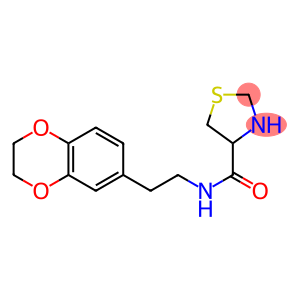 N-[2-(2,3-dihydro-1,4-benzodioxin-6-yl)ethyl]-1,3-thiazolidine-4-carboxamide