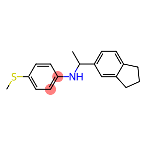 N-[1-(2,3-dihydro-1H-inden-5-yl)ethyl]-4-(methylsulfanyl)aniline