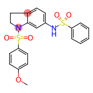 N-[2,3-DIHYDRO-1-[(4-METHOXYPHENYL)SULPHONYL]-(1H)-INDOL-6-YL]BENZENESULPHONAMIDE