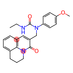 N-[(2,3-DIHYDRO-5-OXO-(1H,5H)-BENZO[IJ]QUINOLIZIN-6-YL)METHYL]-N'-ETHYL-N-(4-METHOXYPHENYL)UREA