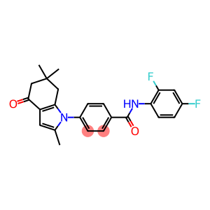 N-(2,4-difluorophenyl)-4-(2,6,6-trimethyl-4-oxo-4,5,6,7-tetrahydro-1H-indol-1-yl)benzenecarboxamide