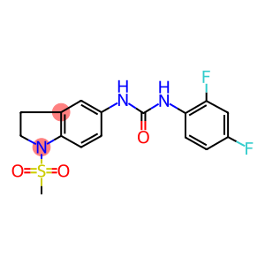 N-(2,4-DIFLUOROPHENYL)-N'-[2,3-DIHYDRO-1-(METHYLSULPHONYL)-(1H)-INDOL-5-YL]UREA