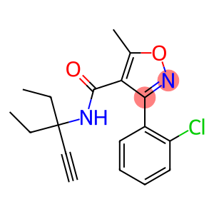 N4-(1,1-diethylprop-2-ynyl)-3-(2-chlorophenyl)-5-methylisoxazole-4-carboxamide