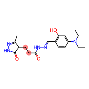 N'-[4-(diethylamino)-2-hydroxybenzylidene]-3-(3-methyl-5-oxo-4,5-dihydro-1H-pyrazol-4-yl)propanohydrazide