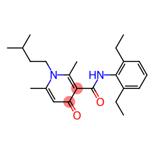 N-(2,6-Diethylphenyl)-1-isopentyl-2,6-dimethyl-4-oxo-3-pyridinecarboxamide