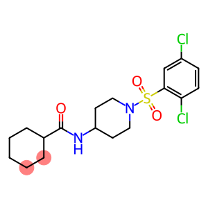 N-{1-[(2,5-dichlorophenyl)sulfonyl]piperidin-4-yl}cyclohexanecarboxamide