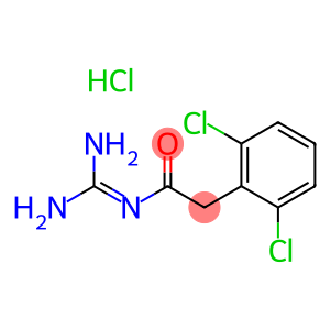 N-(diaminomethylidene)-2-(2,6-dichlorophenyl)acetamide hydrochloride