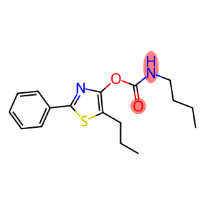 N-Butylcarbamic acid 2-phenyl-5-propyl-4-thiazolyl ester