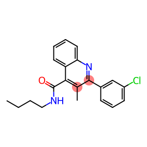 N-butyl-2-(3-chlorophenyl)-3-methyl-4-quinolinecarboxamide