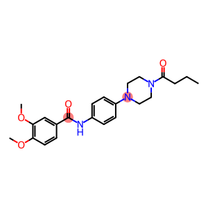 N-[4-(4-butyryl-1-piperazinyl)phenyl]-3,4-dimethoxybenzamide