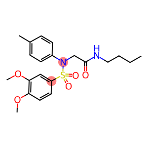 N-butyl-2-{[(3,4-dimethoxyphenyl)sulfonyl]-4-methylanilino}acetamide