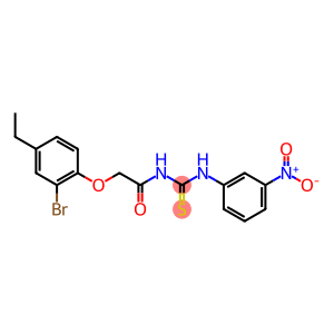 N-[2-(2-bromo-4-ethylphenoxy)acetyl]-N'-(3-nitrophenyl)thiourea