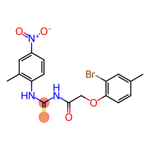 N-[2-(2-bromo-4-methylphenoxy)acetyl]-N'-(2-methyl-4-nitrophenyl)thiourea