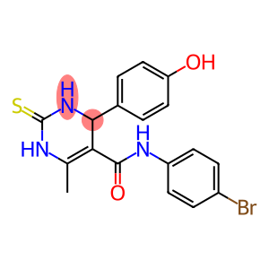 N-(4-bromophenyl)-4-(4-hydroxyphenyl)-6-methyl-2-thioxo-1,2,3,4-tetrahydropyrimidine-5-carboxamide