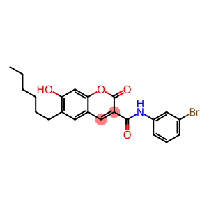 N-(3-bromophenyl)-6-hexyl-7-hydroxy-2-oxo-2H-chromene-3-carboxamide