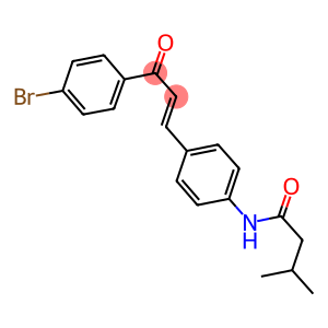 N-{4-[3-(4-bromophenyl)-3-oxo-1-propenyl]phenyl}-3-methylbutanamide