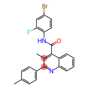 N-(4-bromo-2-fluorophenyl)-3-methyl-2-(4-methylphenyl)-4-quinolinecarboxamide