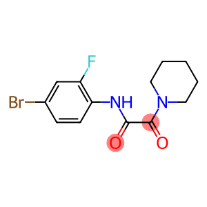 N-(4-bromo-2-fluorophenyl)-2-oxo-2-(1-piperidinyl)acetamide