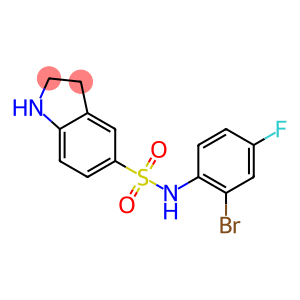 N-(2-bromo-4-fluorophenyl)-2,3-dihydro-1H-indole-5-sulfonamide