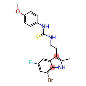N-[2-(7-BROMO-5-FLUORO-2-METHYL-1H-INDOL-3-YL)ETHYL]-N'-(4-METHOXYPHENYL)THIOUREA