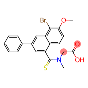 [N-[(5-Bromo-3-phenyl-6-methoxy-1-naphthalenyl)thiocarbonyl]-N-methylamino]acetic acid