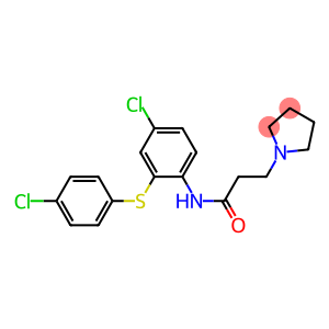 N-[4-Chloro-2-(p-chlorophenylthio)phenyl]-3-(1-pyrrolidinyl)propionamide