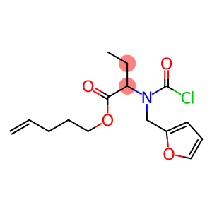 2-(N-Chlorocarbonyl-N-furfurylamino)butyric acid 4-pentenyl ester